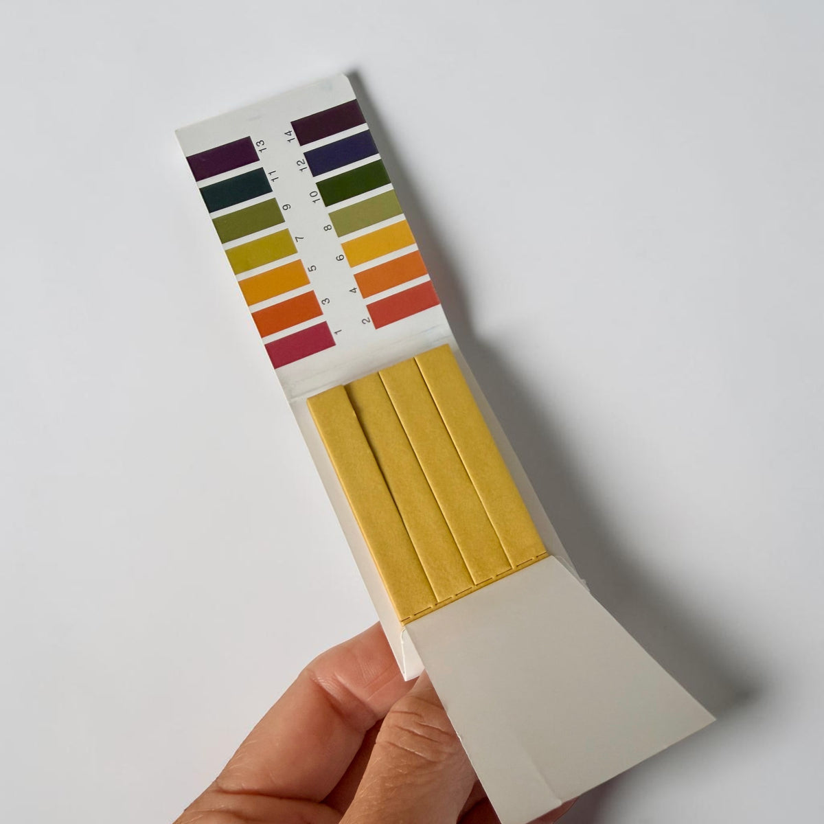 pH test strips for hydroponic water testing