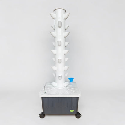 FlowGrow 9 Layer hydroponic tower with 27 plant sites for home growing