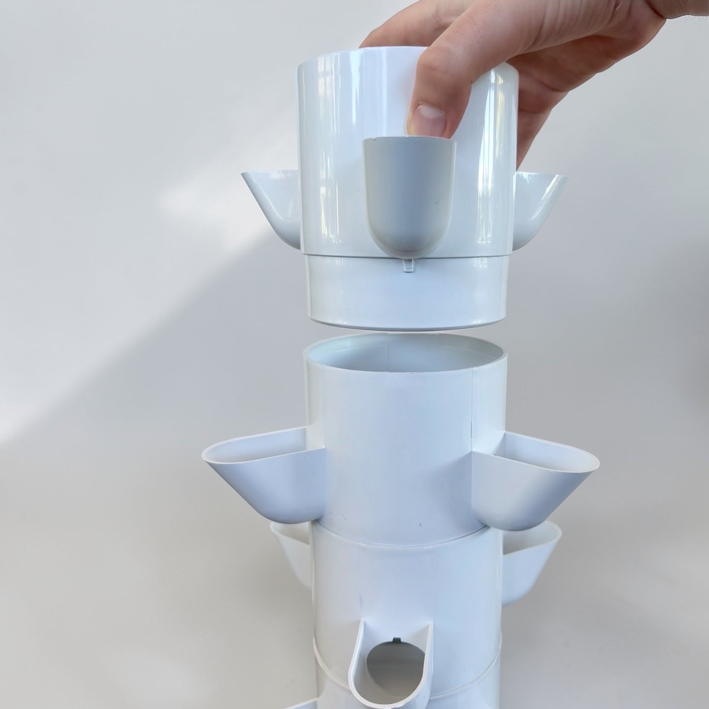 FlowGrow tower extension layers being stacked