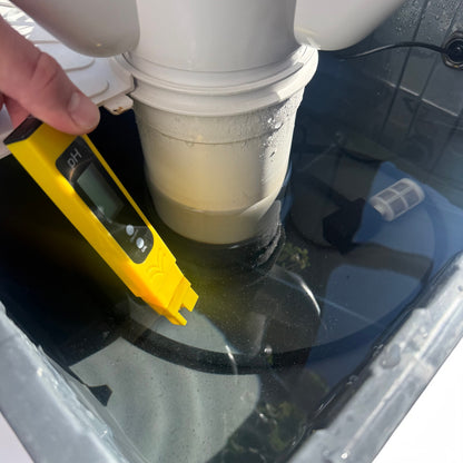 Home pH meter for checking hydroponic growing water
