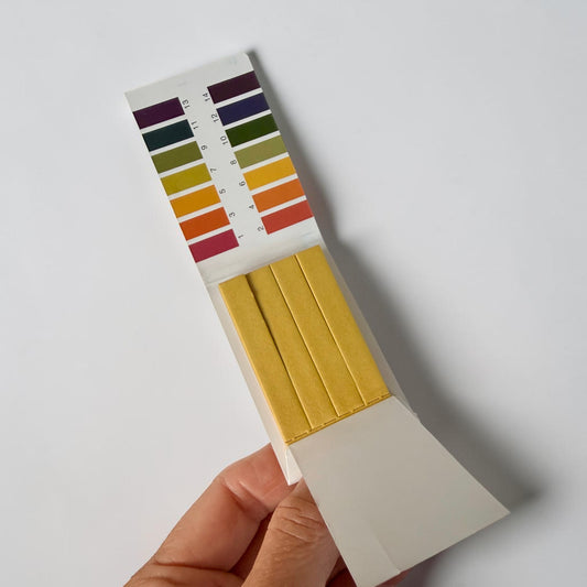 pH test strips for hydroponic water testing